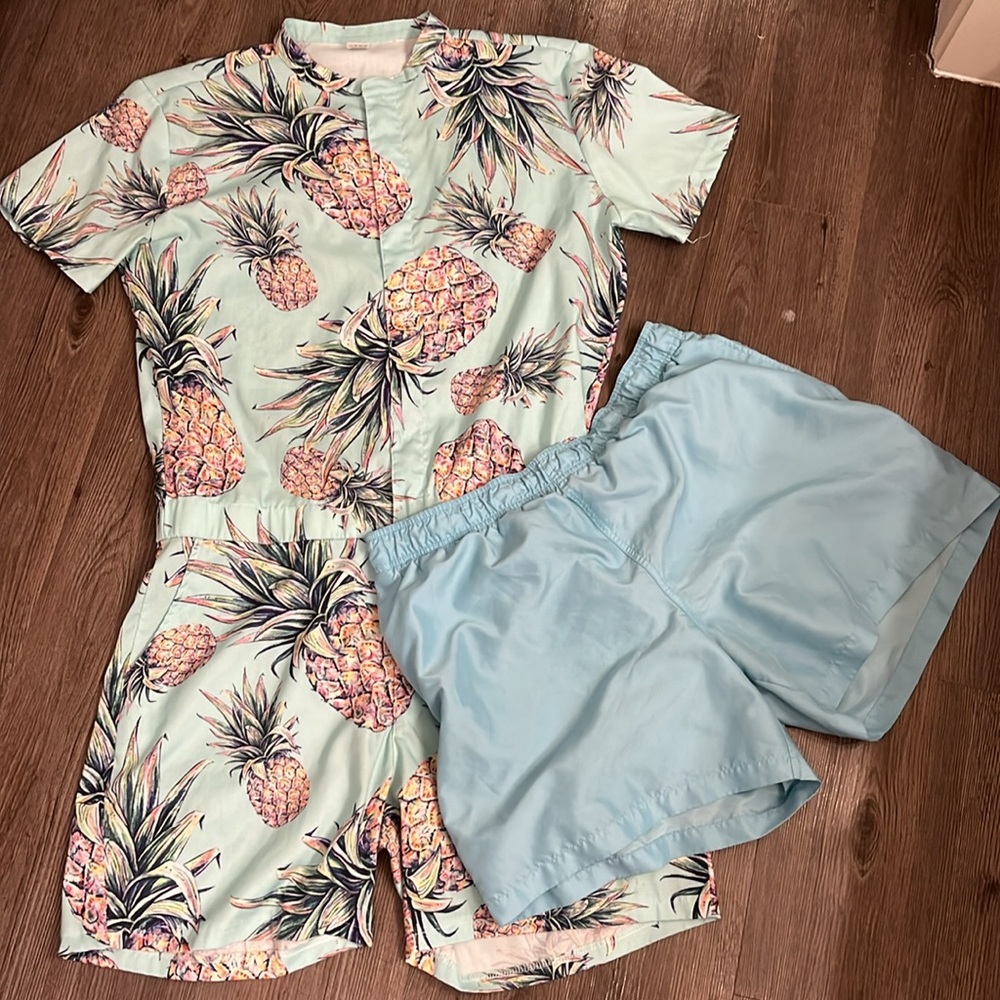 Men’s Pineapple Romper and shorts!